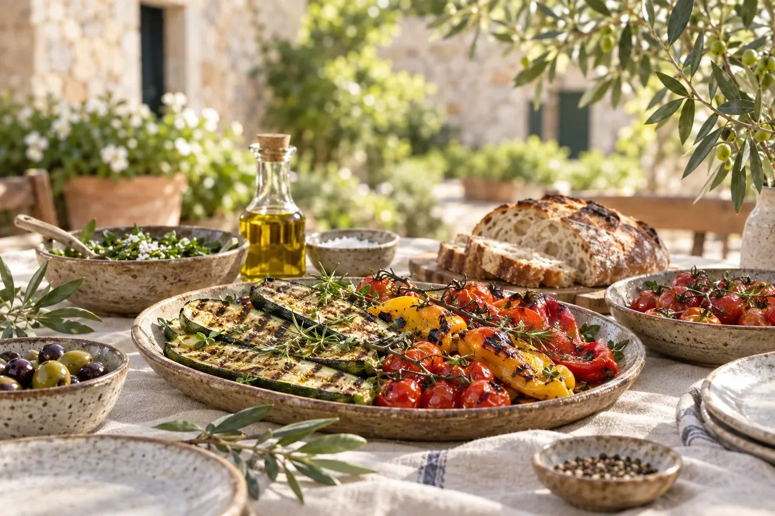 AI-generated fictional scene: Cooking in the garden · Garden Flame Kitchen